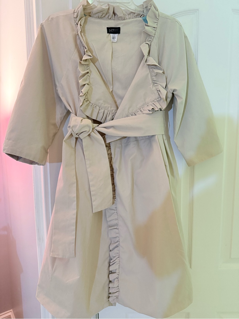 J. Crew Ruffle Edge Trench Coat
